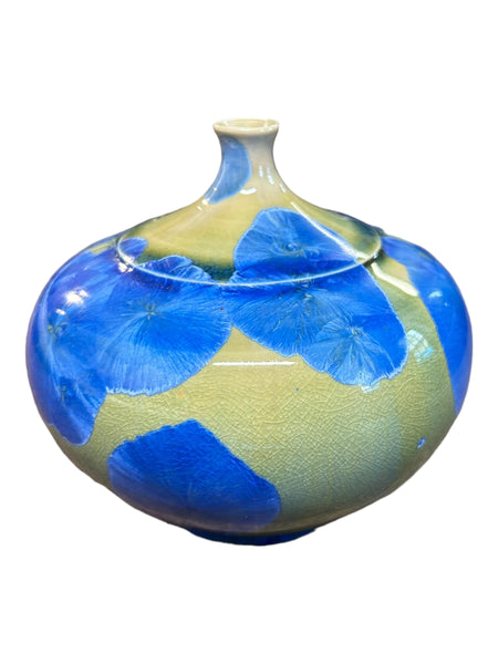 Crystalline Cobalt Blue Vase