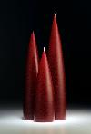 Tall Teardrop Candle - Berry Red