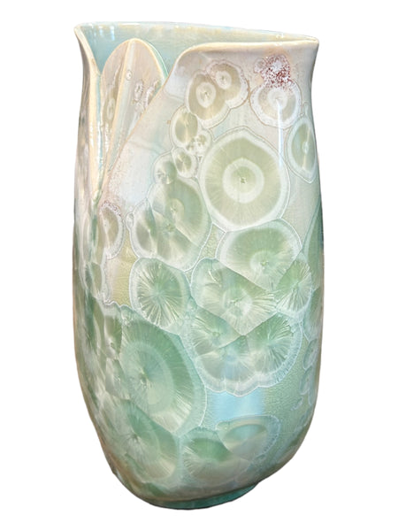 Crystalline Aqua Vase