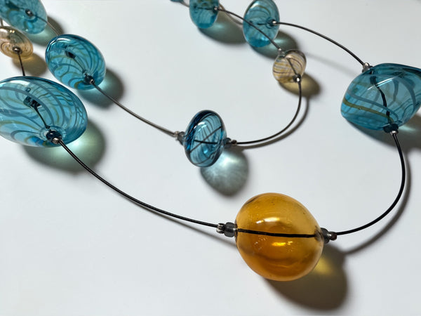Glass Necklace- Double Strand