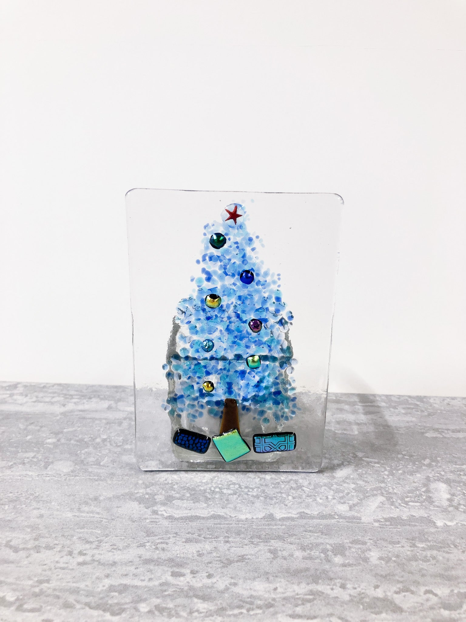 Christmas Tree Votive with Candle