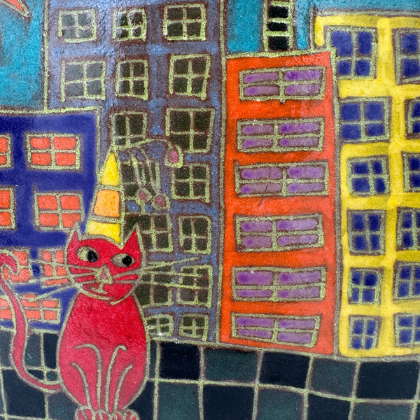 Red Cat in City Medium