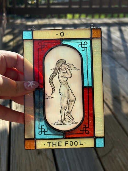 Tarot Card Stained Glass - The Fool