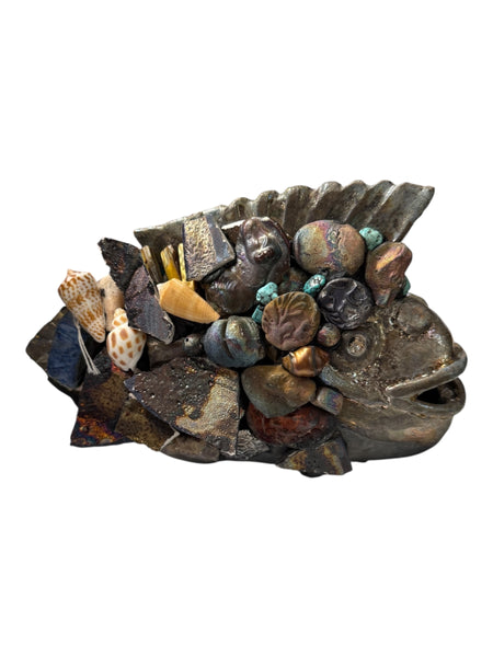 Raku Mixed Media Fish