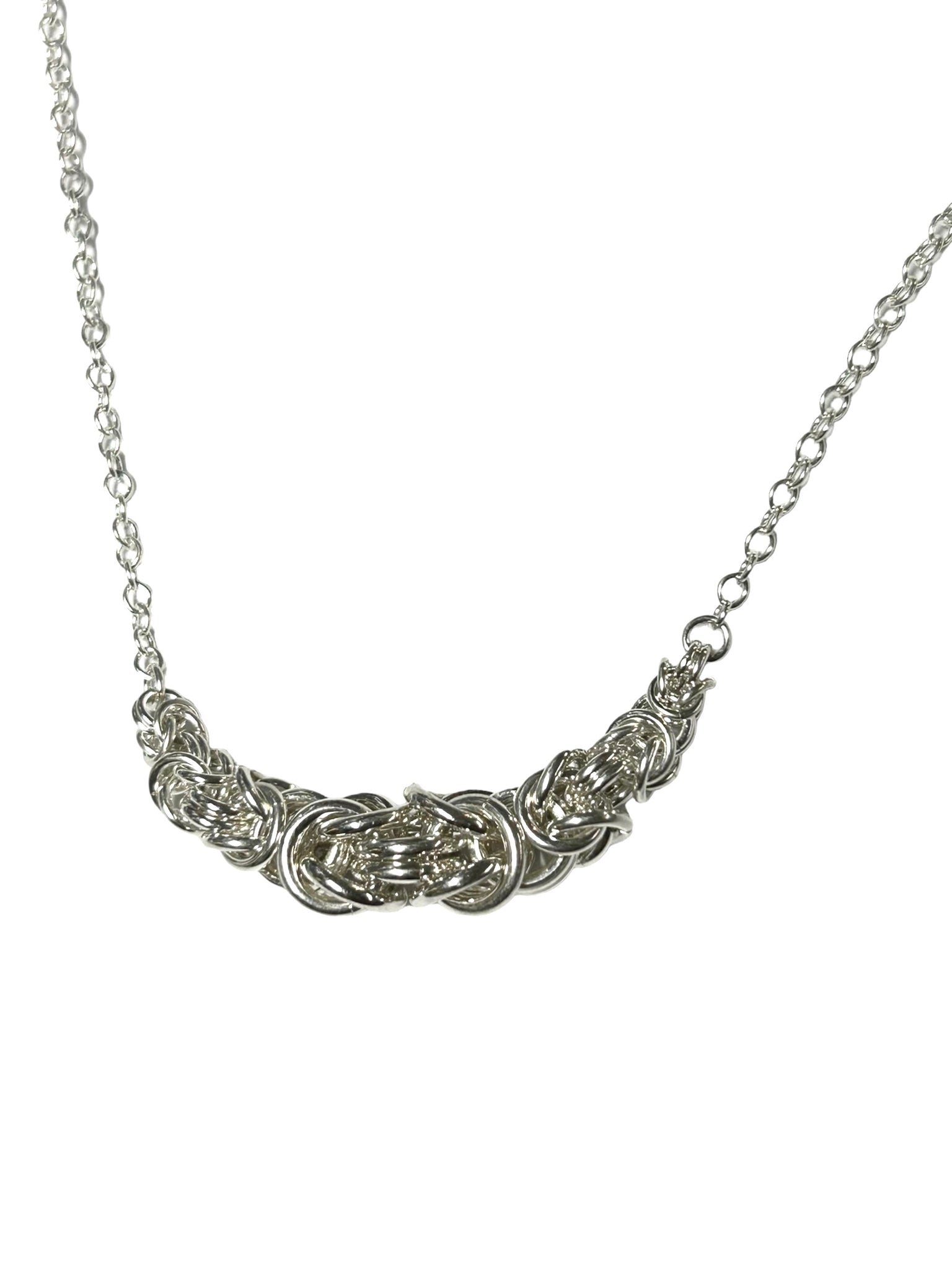 Persian Size Gradation Necklace in Sterling Silver