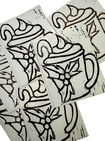 Handprinted Holiday Card