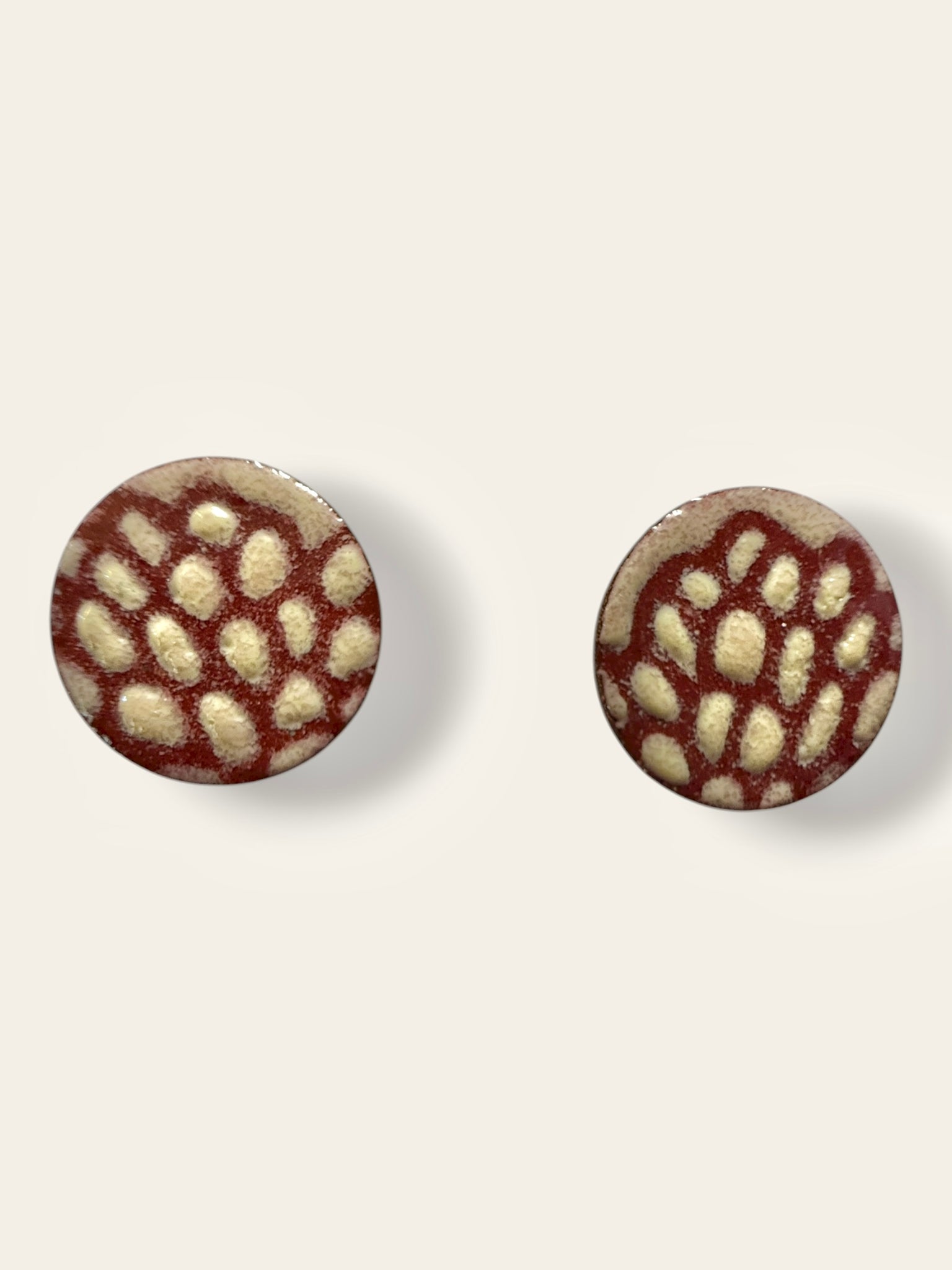 "Winter Berries," Stud earrings