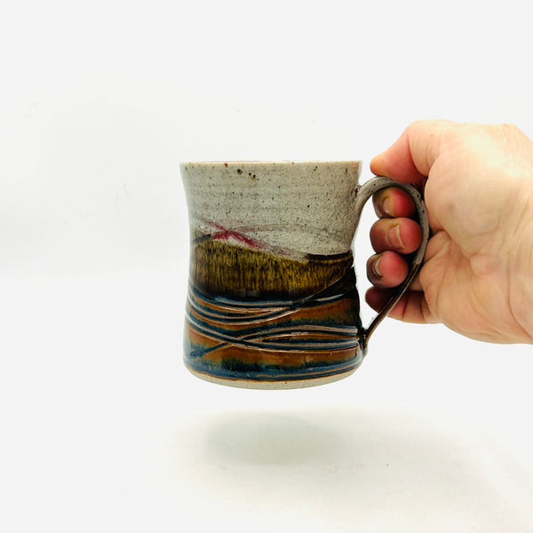Red Rainbow Stoneware Mug