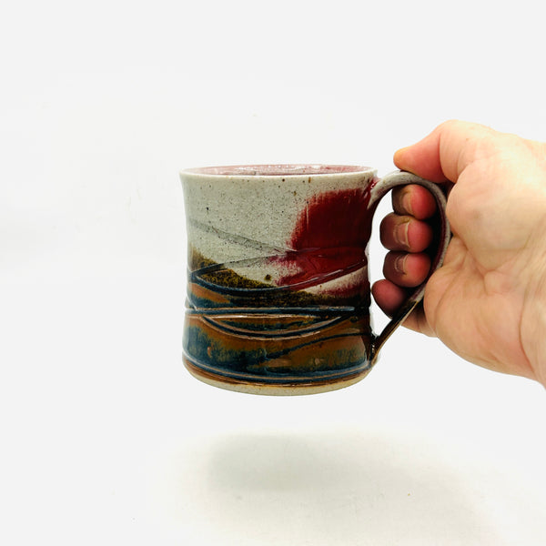 Red Rainbow Stoneware Mug