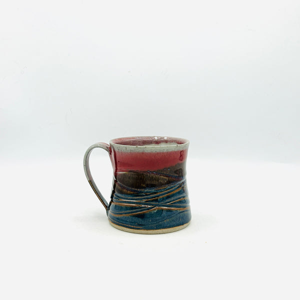 Red Rainbow Stoneware Mug
