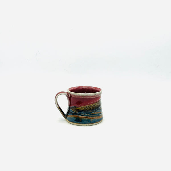 Red Rainbow Stoneware Espresso Cup