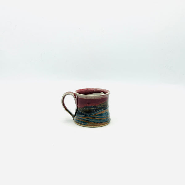 Red Rainbow Stoneware Espresso Cup