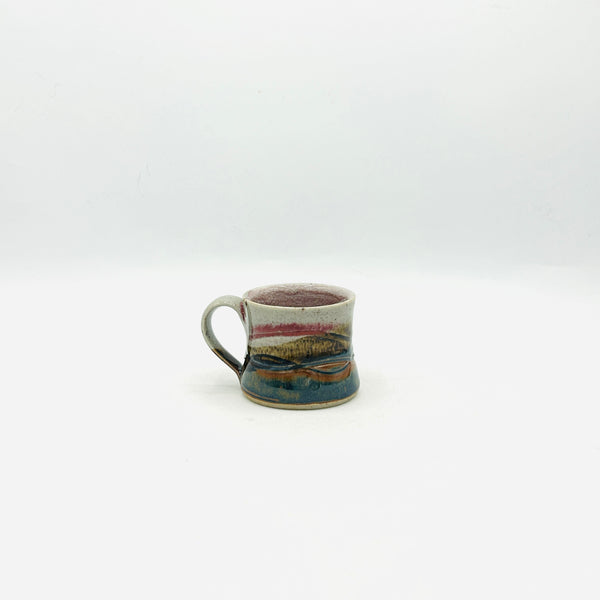 Red Rainbow Stoneware Espresso Cup