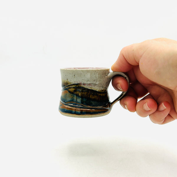 Red Rainbow Stoneware Espresso Cup