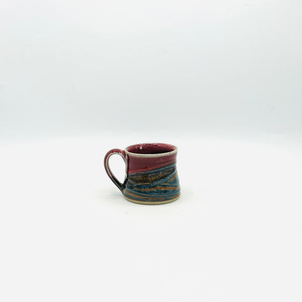 Red Rainbow Stoneware Espresso Cup