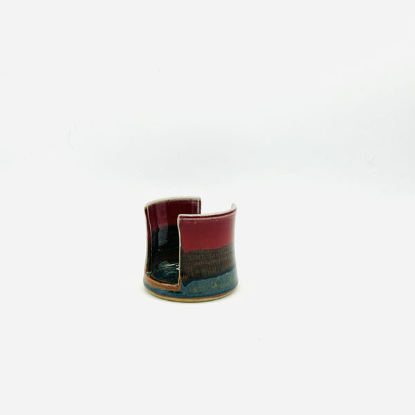 Red Rainbow Stoneware Sponge Holder