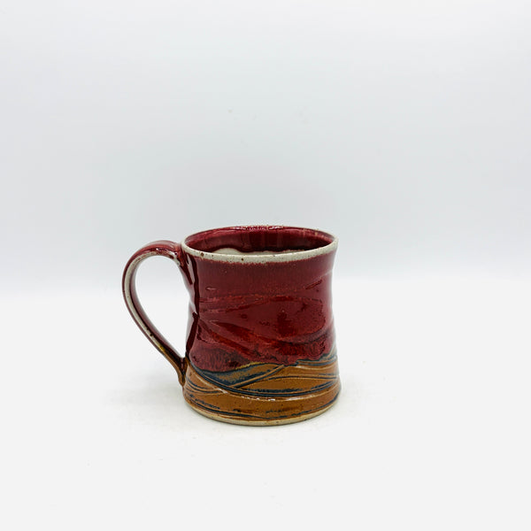 Red Rainbow Stoneware Mug
