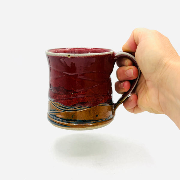 Red Rainbow Stoneware Mug