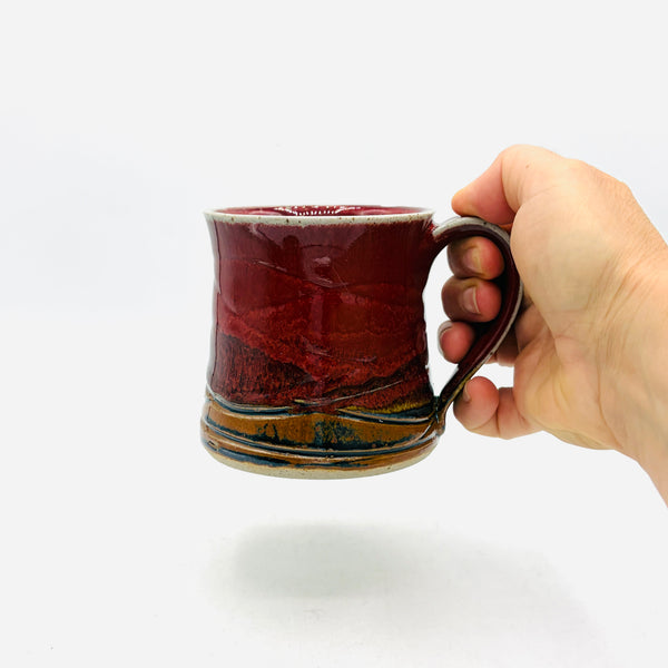 Red Rainbow Stoneware Mug