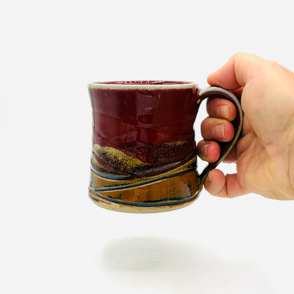 Red Rainbow Stoneware Mug