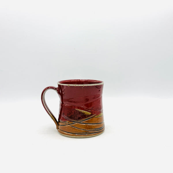 Red Rainbow Stoneware Mug