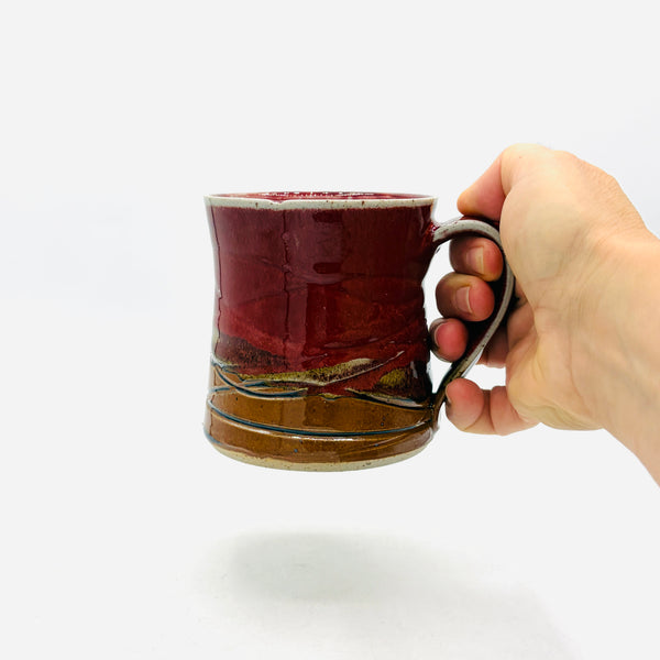 Red Rainbow Stoneware Mug