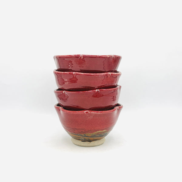 Red Rainbow Stoneware Cloud Bowl
