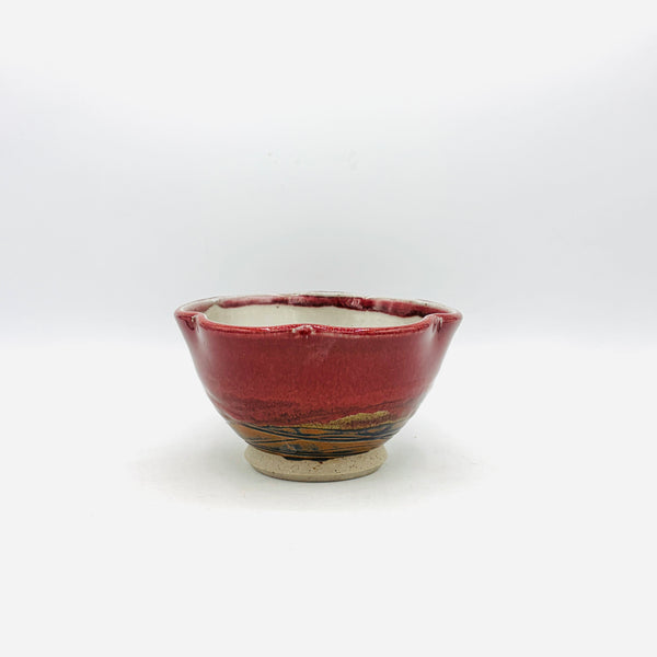 Red Rainbow Stoneware Cloud Bowl