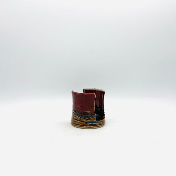 Red Rainbow Stoneware Sponge Holder