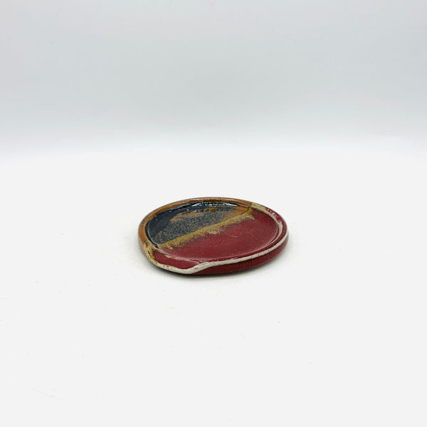 Red Rainbow Stoneware Spoon Rest