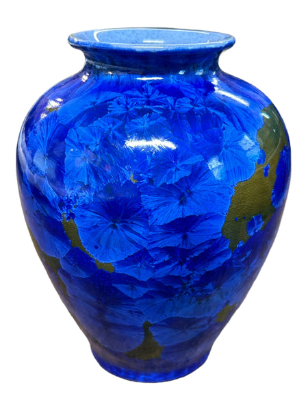 Crystalline Cobalt Blue Vase