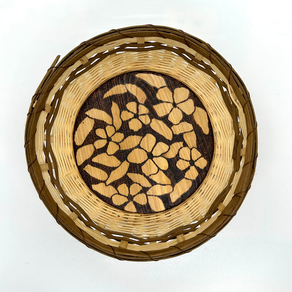 Wood-Burned Cypress Basket
