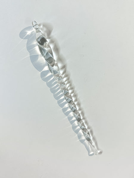 Small Twist Icicle Ornament - Clear