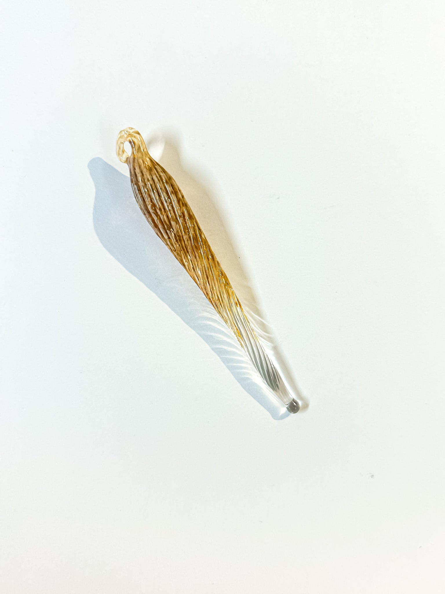 Regular Twist Icicle Ornament - Honey