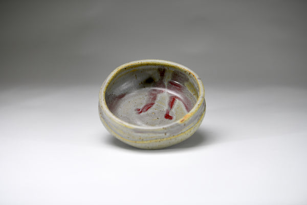 Cream & Red Serving Bowl