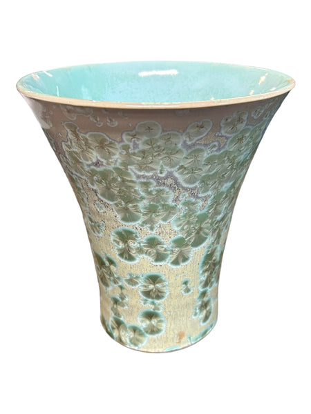 Crystalline Aqua Vase