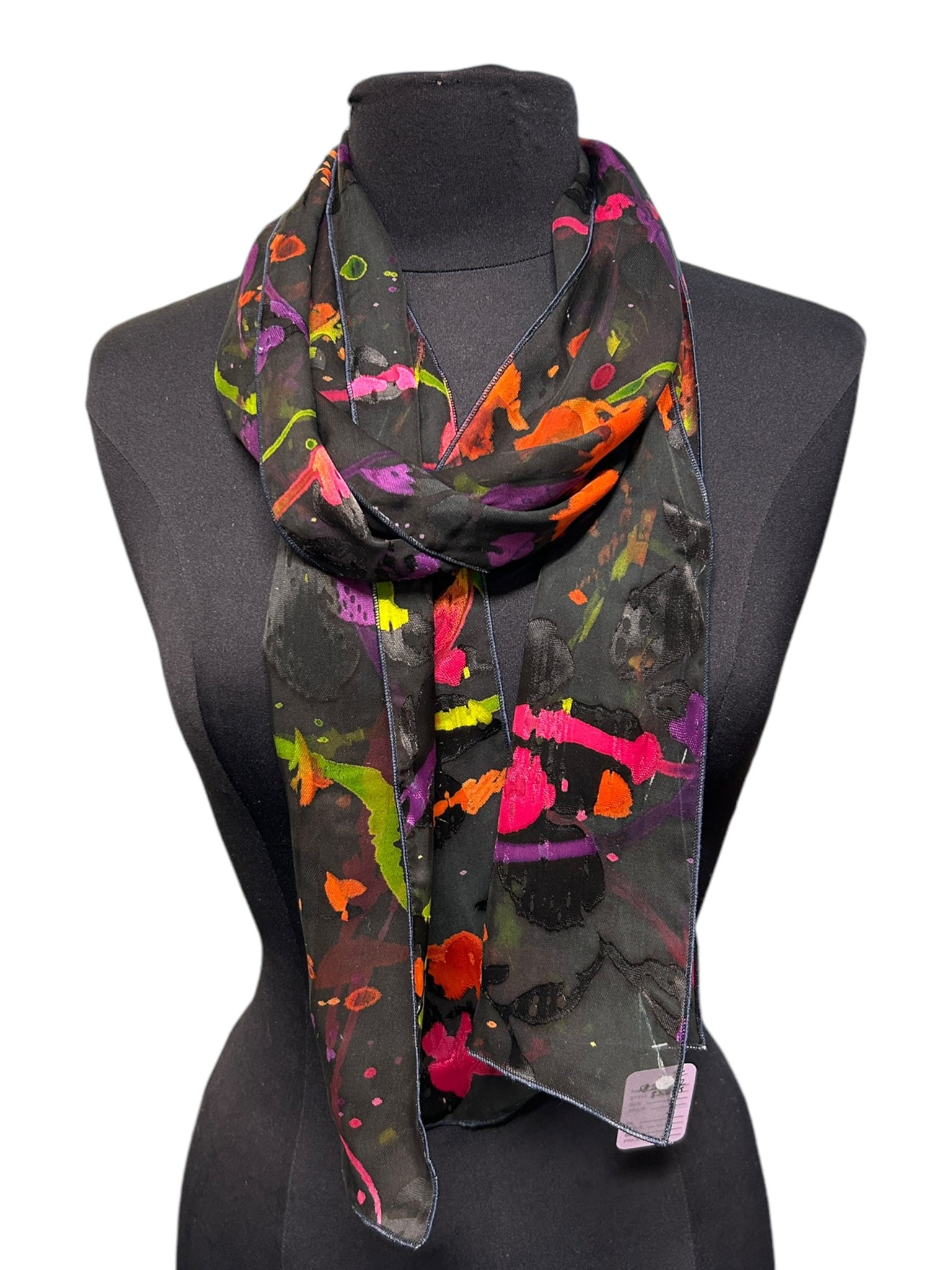 8" x 70" Rayon Silk Scarf