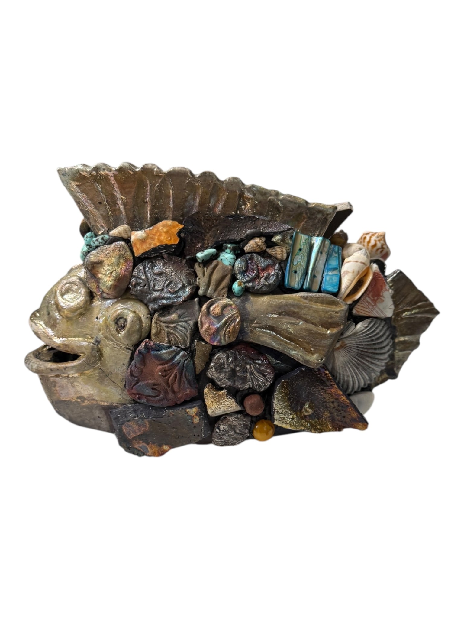 Raku Mixed Media Fish