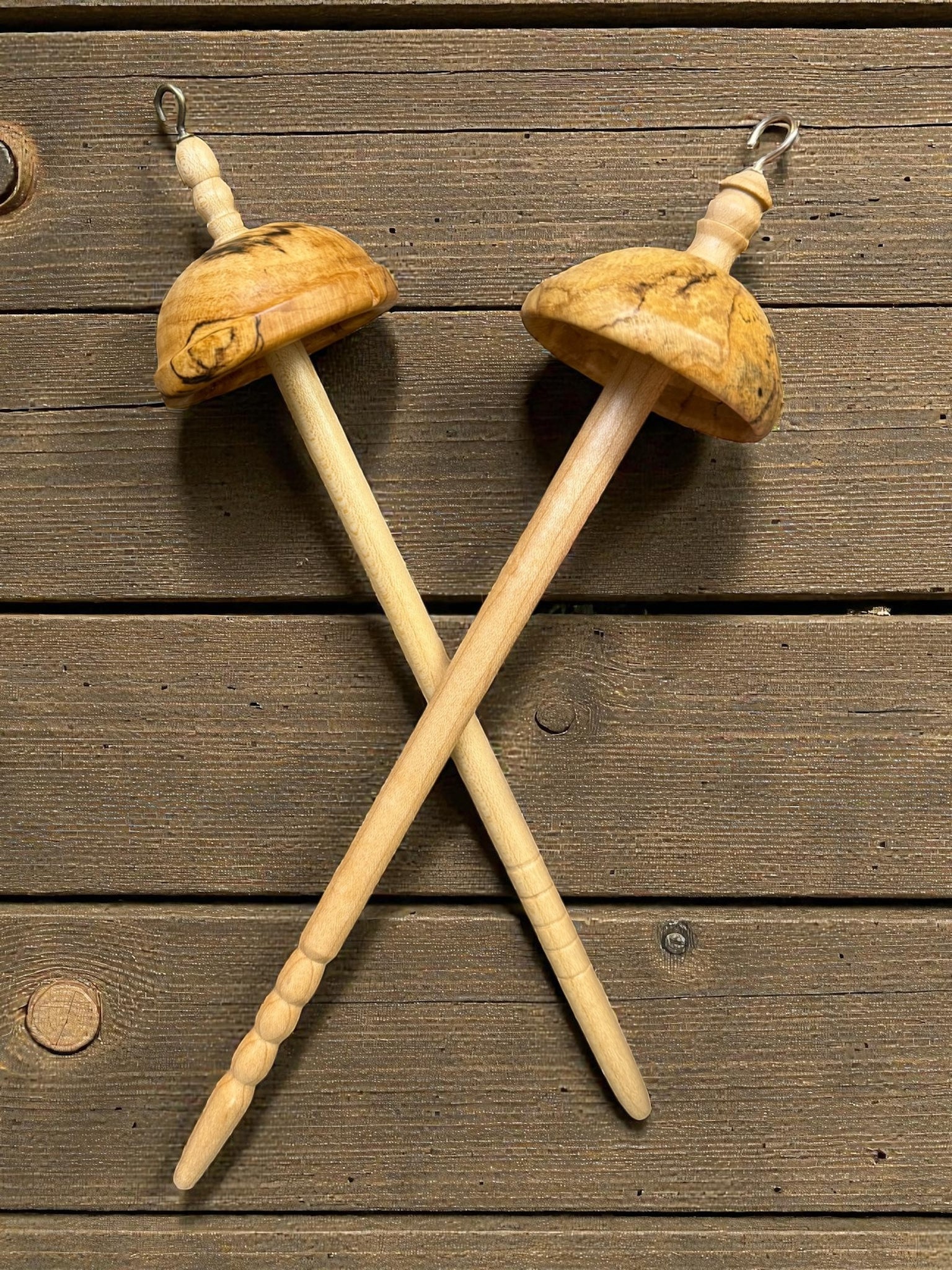 Spalted Maple Drop Spindle