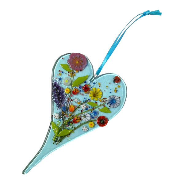 Flowers on Hearts Ornament LB