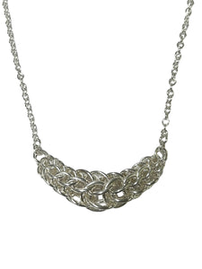 Byzantine Size Gradation Necklace in Sterling Silver