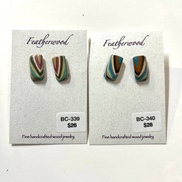 Tiny Rectangle Post Stud Earrings