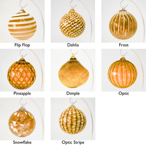 WS Round Ornament - Gold Topaz