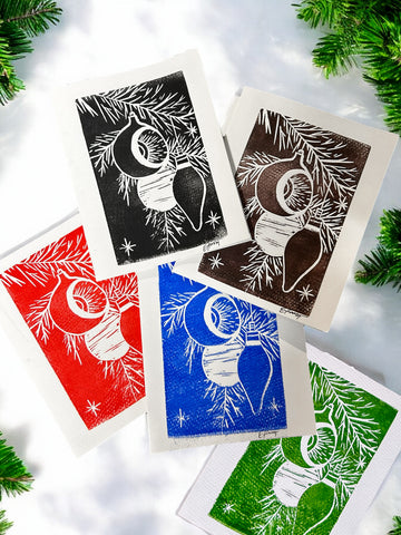 Holiday Hand Printed Card