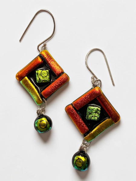 Pattern Dichroic Earring, Md