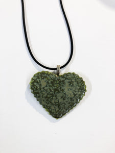 Mossy Green Heart Necklace - LGW