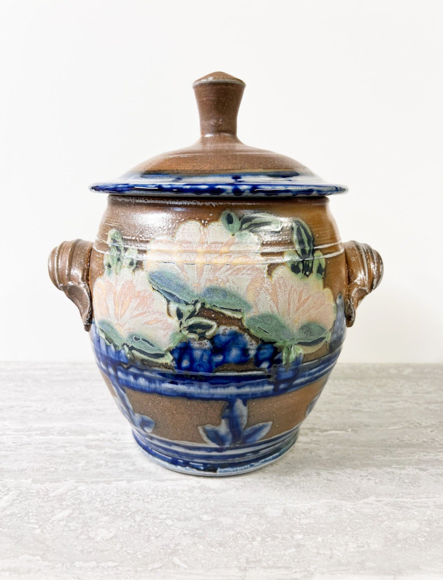 Large Lidded Flower Jar TP