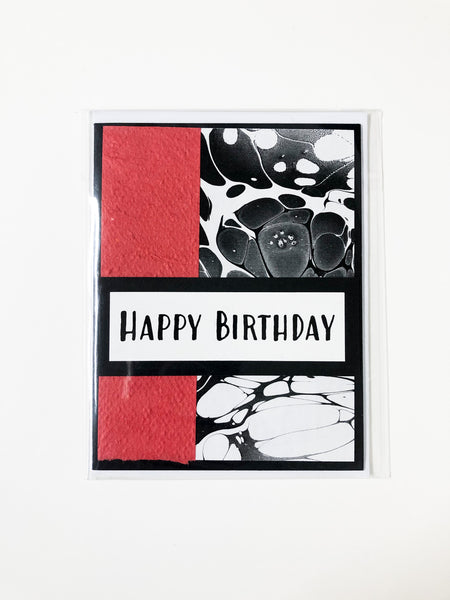 Happy Birthday with Handmade Paper