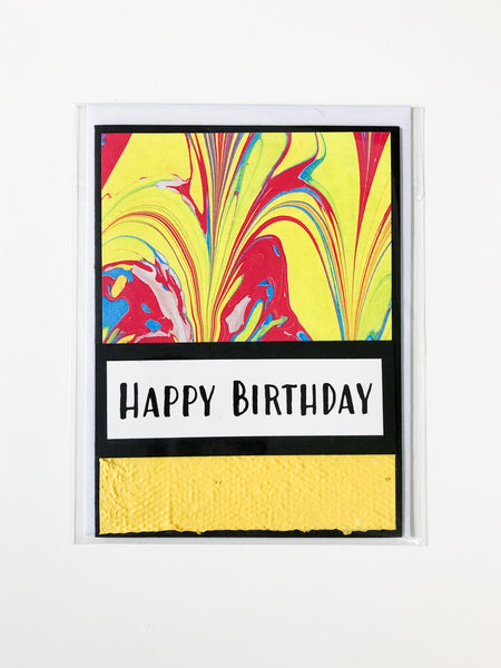 Happy Birthday with Handmade Paper