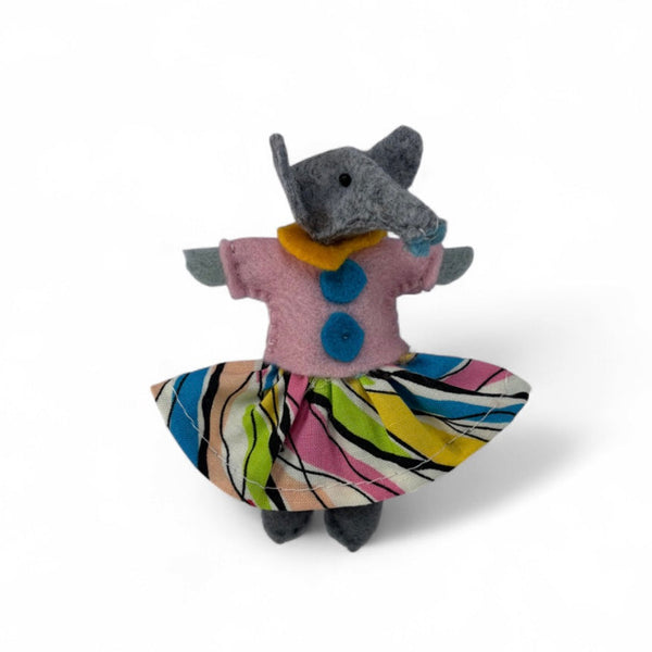 Mini Felt Elephant Pin